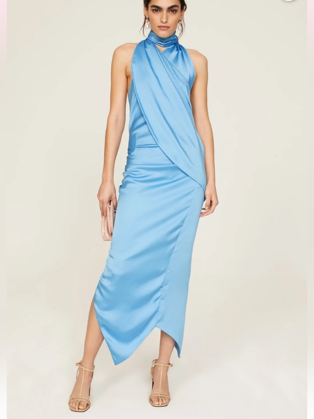 Arias New York Blue Asymmetrical Dress Sz 0